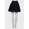 Black skirt with textile pattern