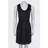 Wool dress with round neck