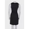 Wool dress with round neck