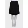 Silk pleated black skirt