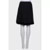 Silk pleated black skirt