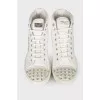 Studded white leather sneakers