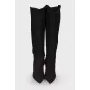 Fringed suede boots
