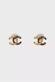 Earrings with brand logo
