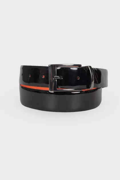 Lacquered black belt