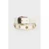 White belt with gold hardware