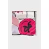 Pink printed silk kerchief