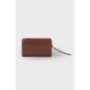 Leather pink wallet