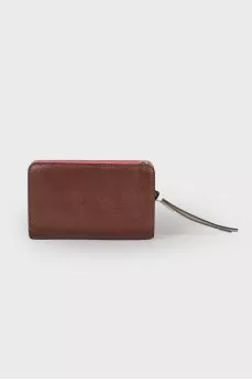 Leather pink wallet