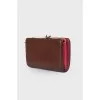 Leather pink wallet
