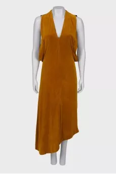 Silk combination dress