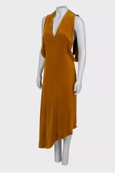 Silk combination dress