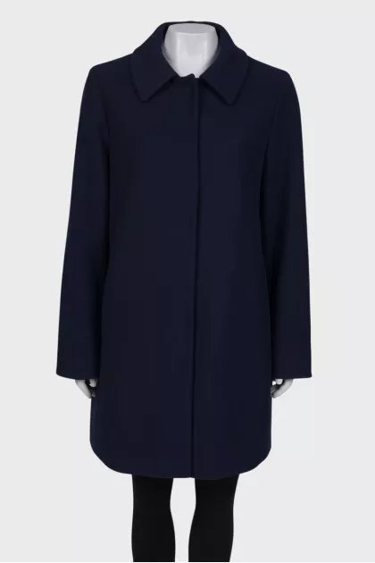 Wool dark blue coat
