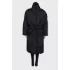 Maxi down jacket with pockets