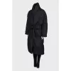 Maxi down jacket with pockets