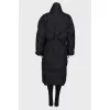 Maxi down jacket with pockets