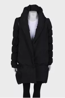 Black down jacket transformer
