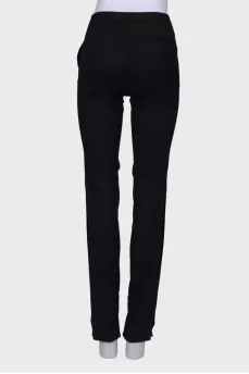 Press-stud wool trousers