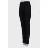 Press-stud wool trousers