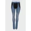 Black and blue jeans combination