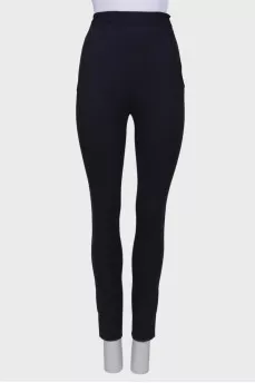 Wool navy trousers