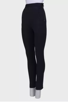 Wool navy trousers