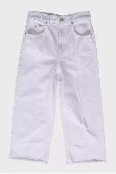 White wide jeans