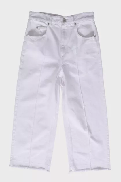 White wide jeans