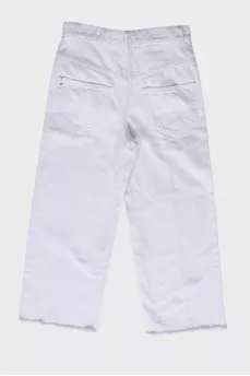 White wide jeans