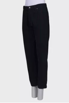 Striped corduroy trousers