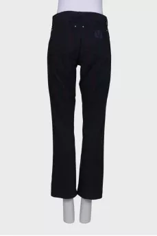 Striped corduroy trousers