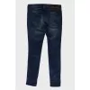 Blue jeans with sequins
