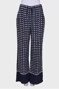 Loose print trousers