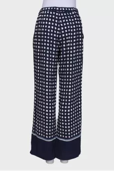 Loose print trousers