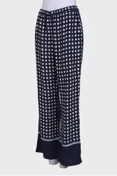 Loose print trousers