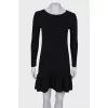Wool dress with frill