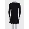 Wool dress with frill