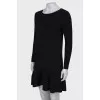 Wool dress with frill