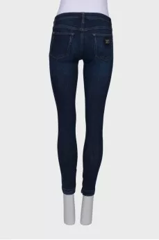 Navy blue slim fit jeans