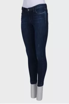 Navy blue slim fit jeans