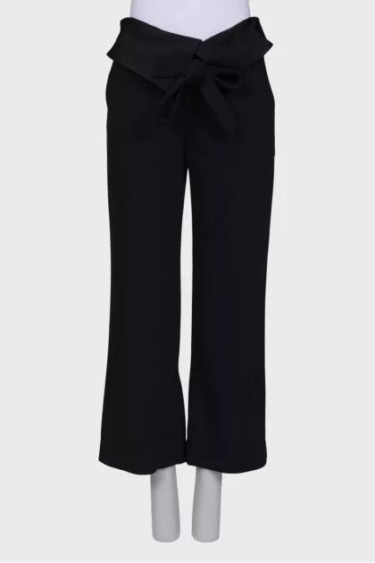High waist trousers with belt