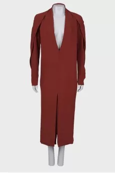 Silk terracotta dress