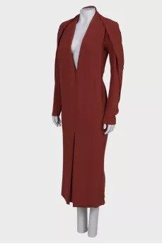 Silk terracotta dress