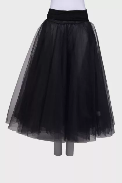 Black skirt with tulle