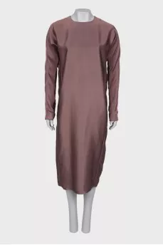 Powder colored silk dress