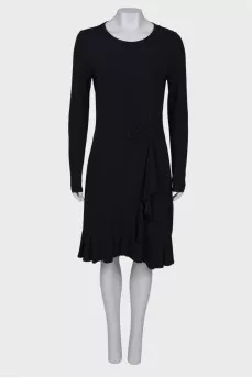 Black dress with frills