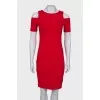 Off shoulder red dress