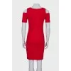 Off shoulder red dress