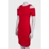 Off shoulder red dress