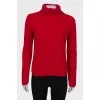 Sweater with a zipper on the back